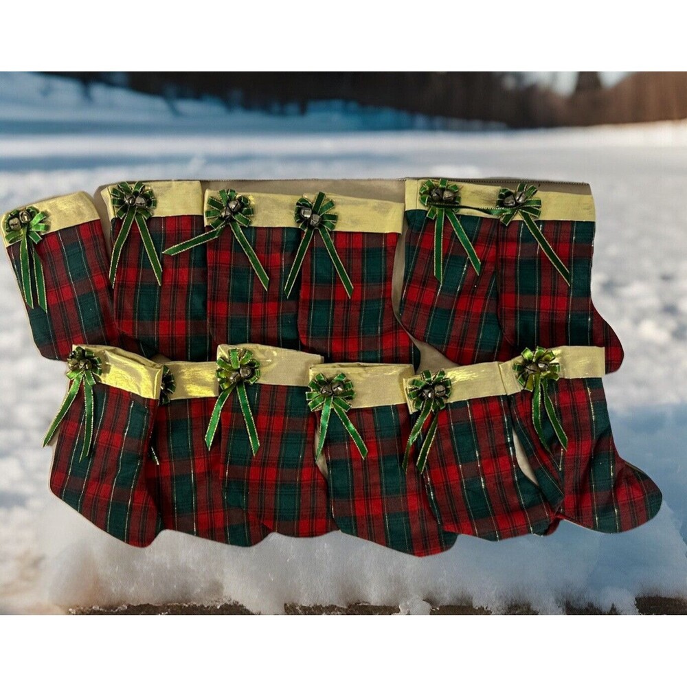 Silverware Utensil Holder 12 Christmas Mini Stockings Holiday Table Setting